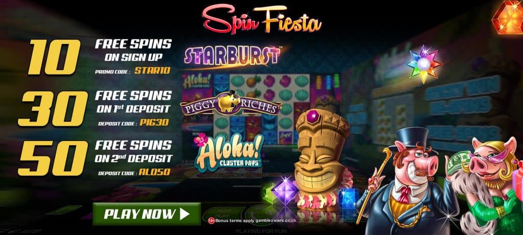 Spin fiesta 10 Free spins