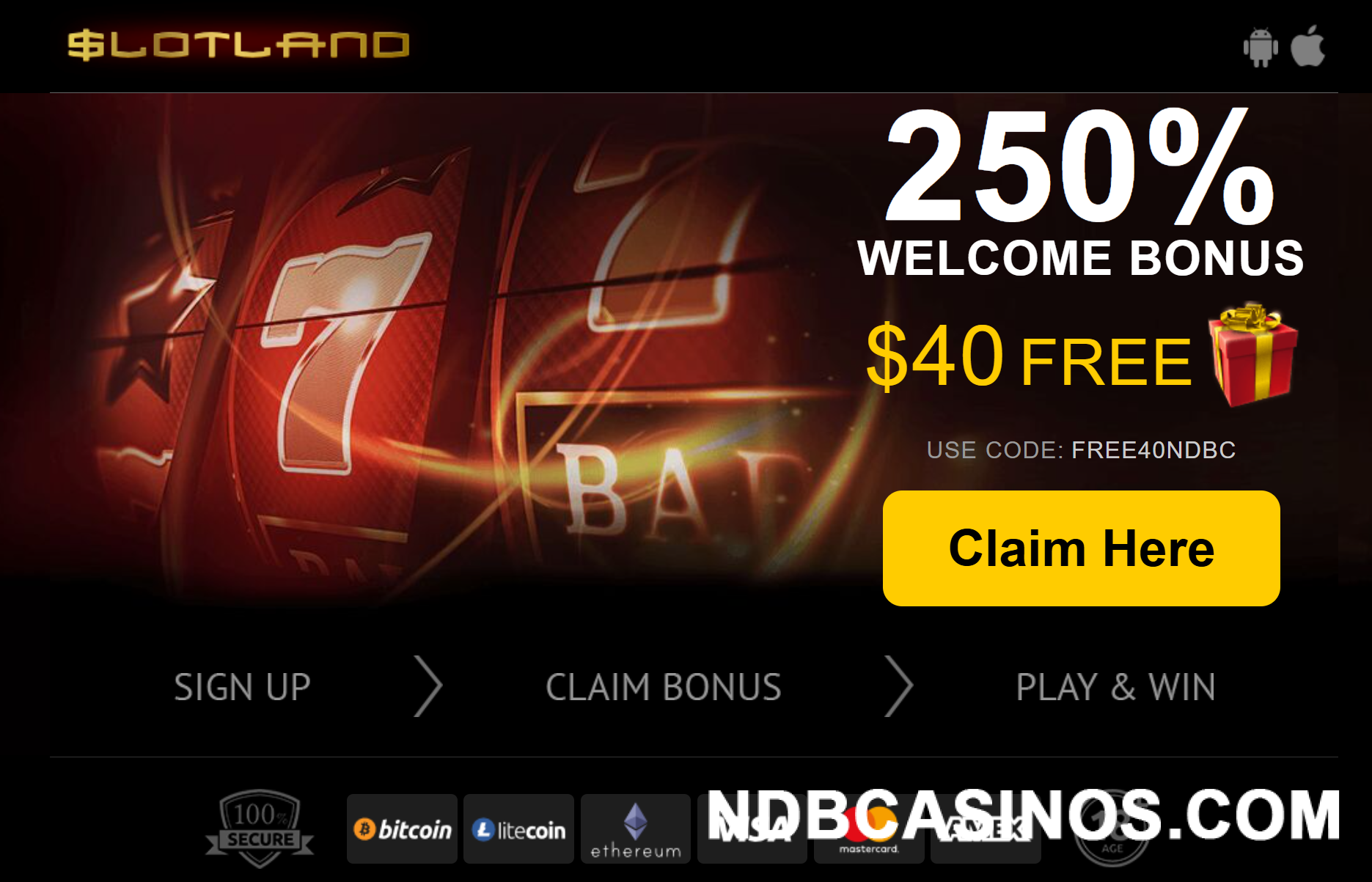 slotland $40 free