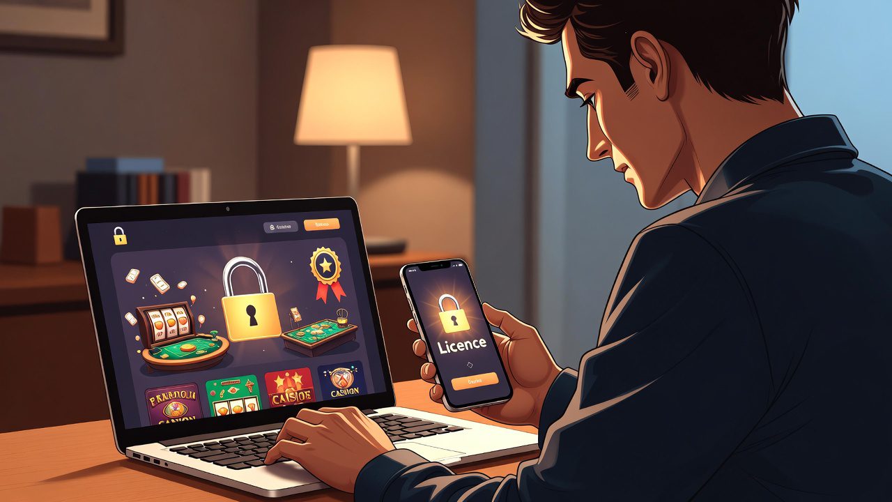 A beginner checking that an online casino is safe and licensed