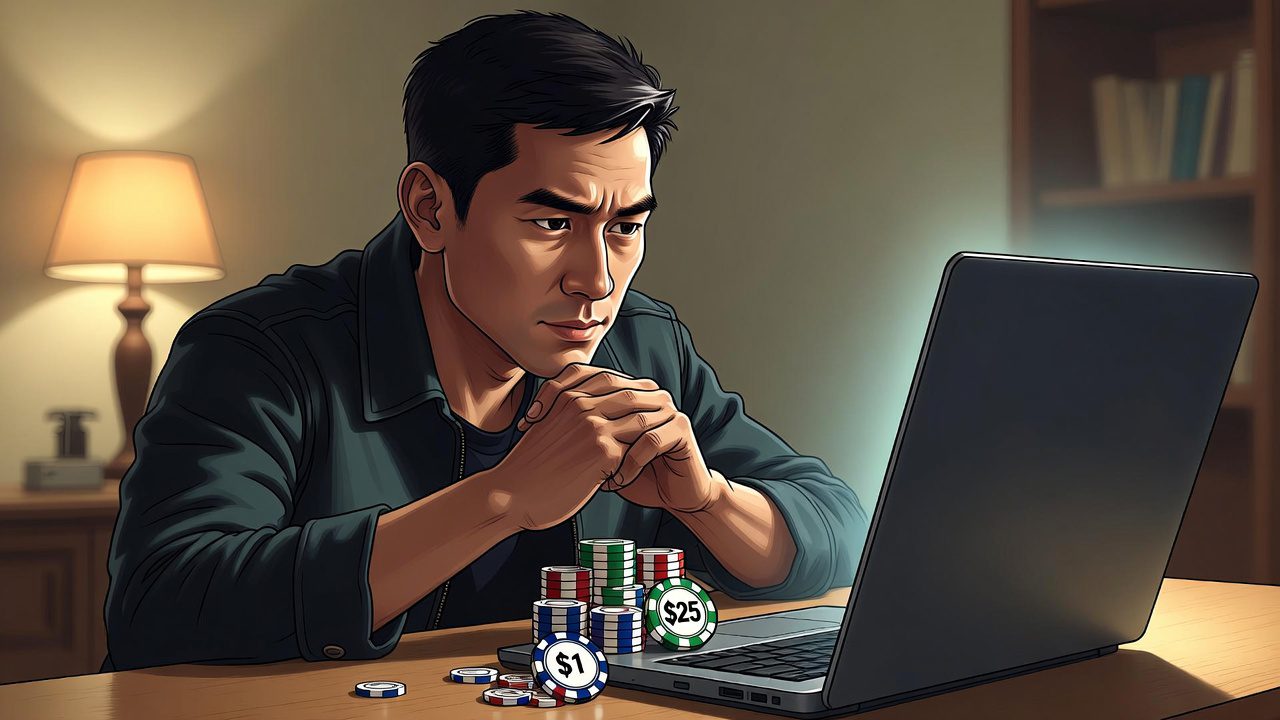 A beginner managing their gambling budget responsibly